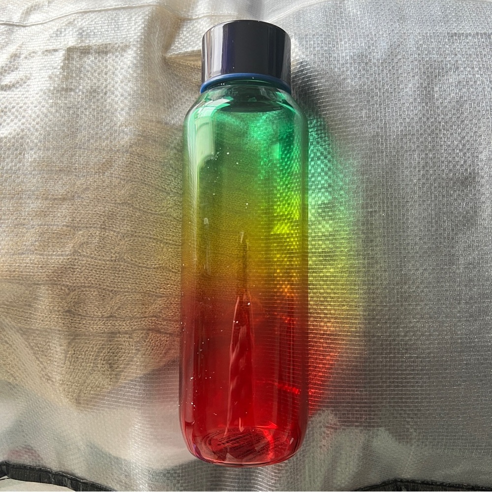 Starbucks Rainbow Ombre Glass Water Bottle NEW without Tags Summer of 2022 - Picture 2 of 10